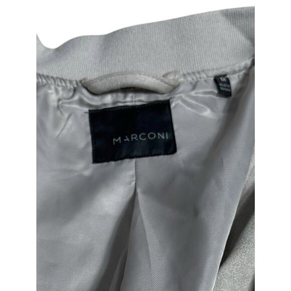 Marconi Men's Faux Suede Bomber Jacket Coat- Size Medium Old Money Quiet Luxury - Picture 4 of 6